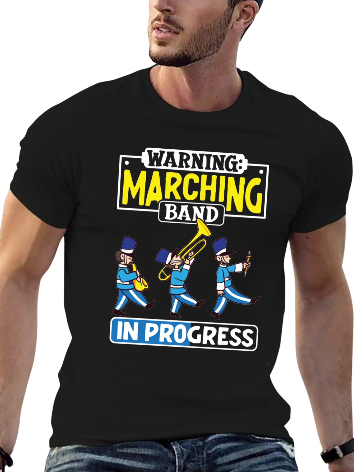 Marching Band In Progress T-Shirt Funny Band Tee