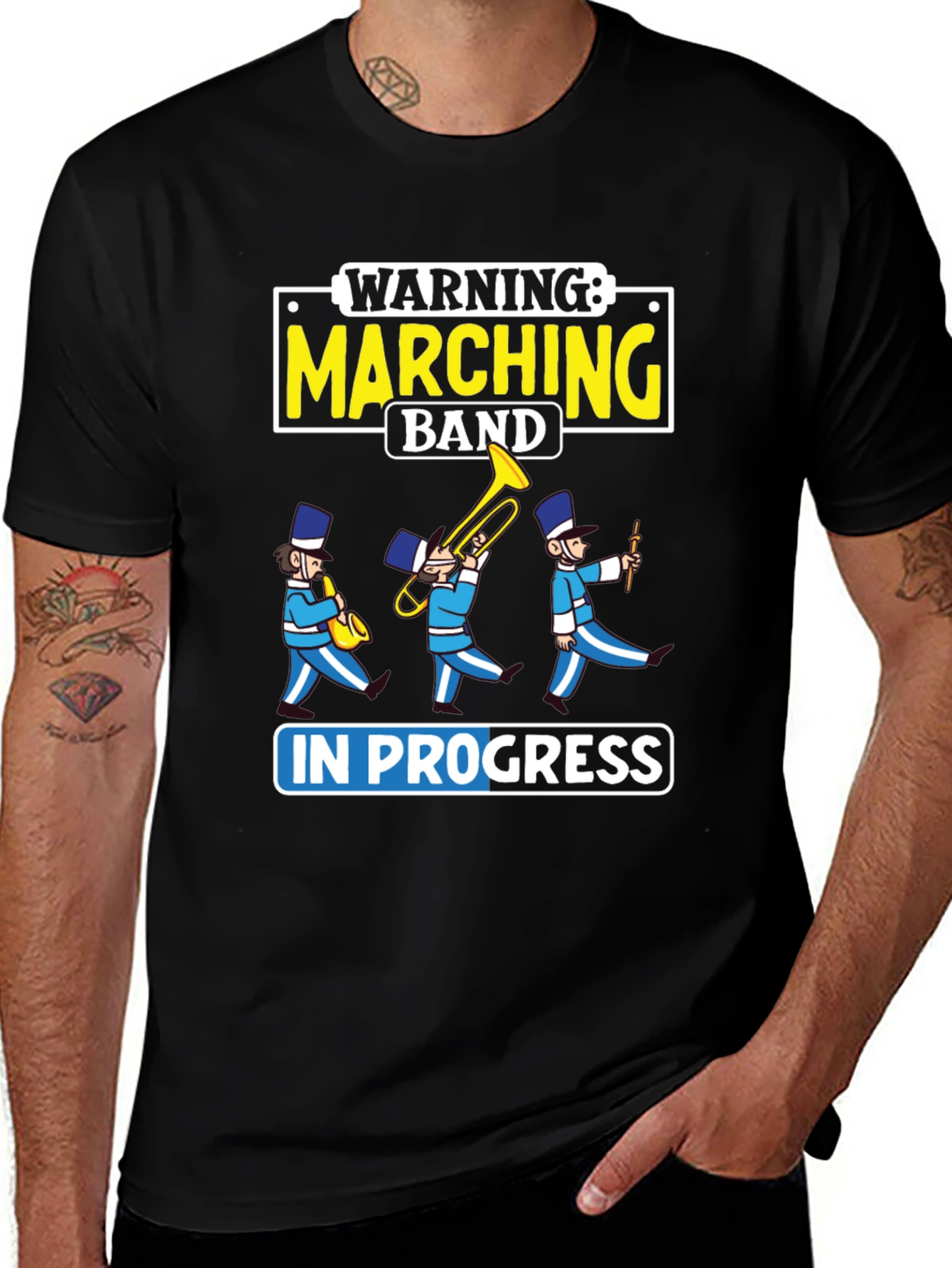Marching Band In Progress T-Shirt Funny Band Tee