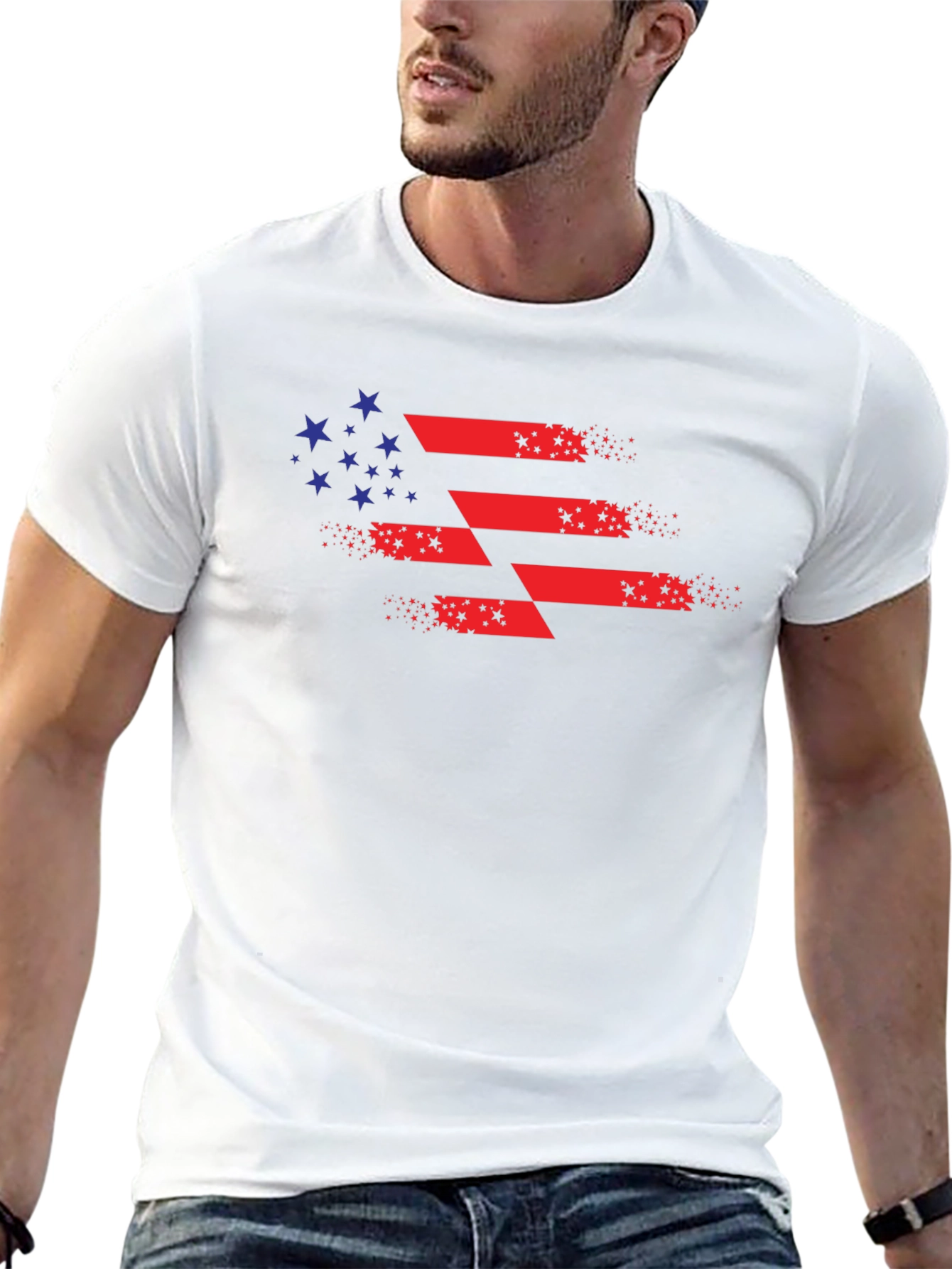 American Flag Patriotic Graphic Tee