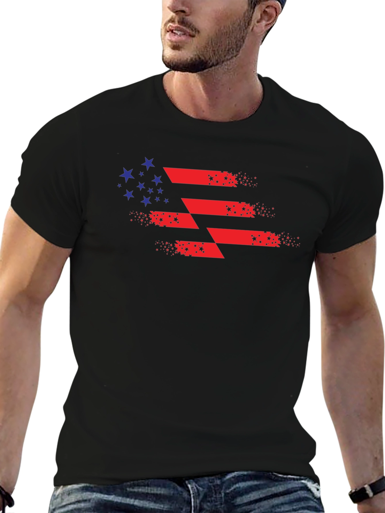 American Flag Patriotic Graphic Tee