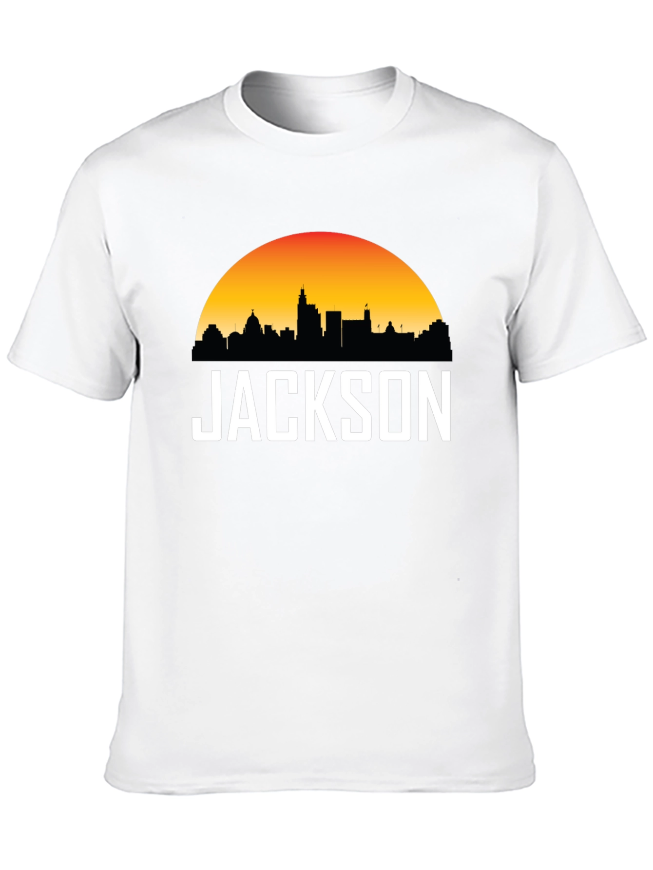 Jackson Skyline Graphic Tee - Sunset Cityscape