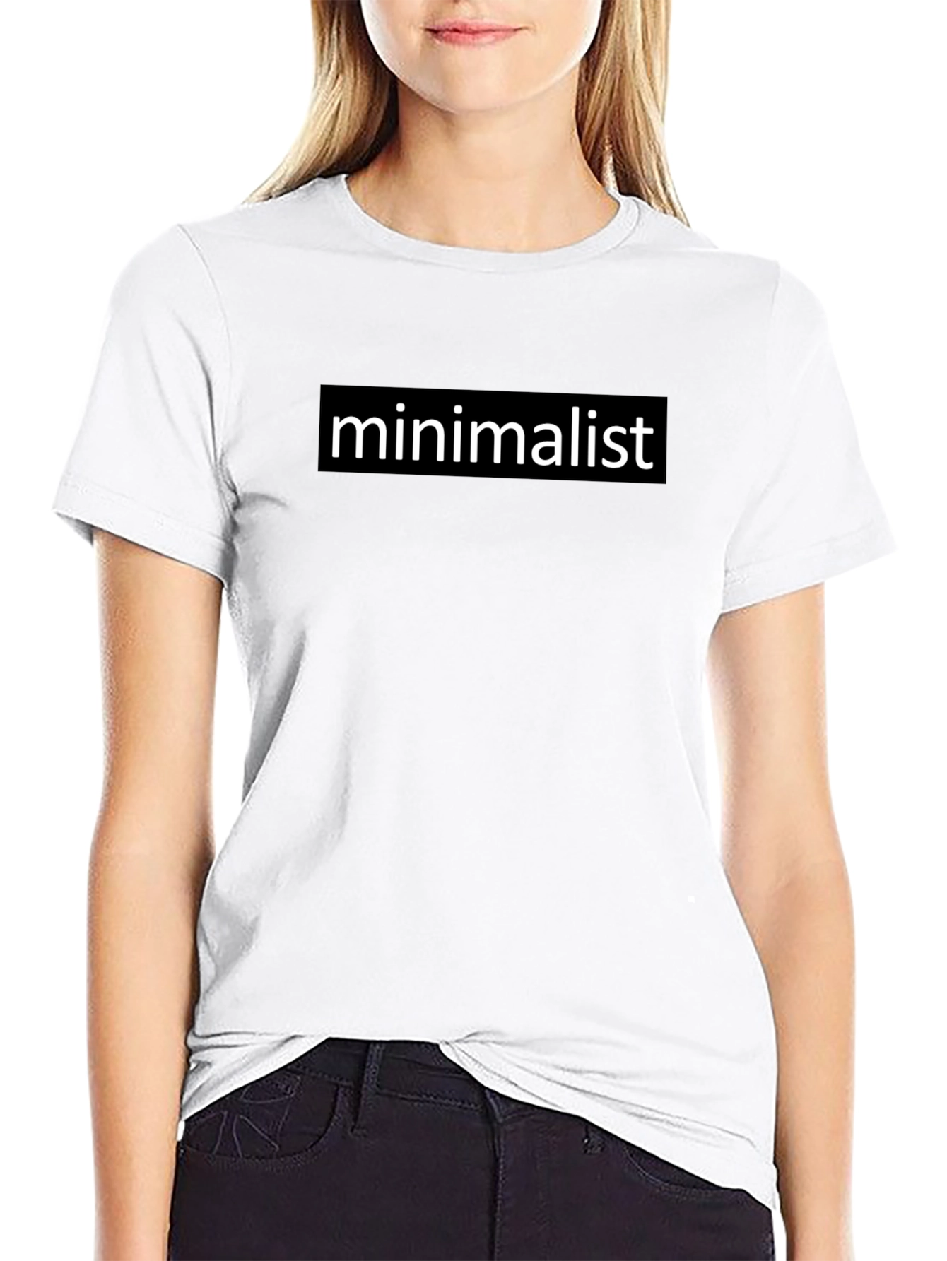 Minimalist Graphic T-Shirt - Black Cotton Tee
