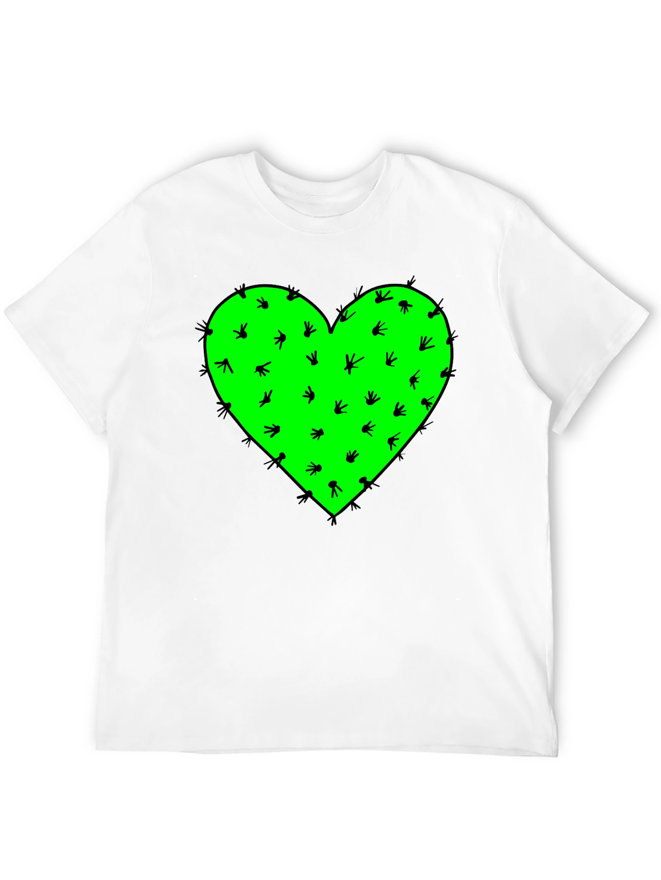 Cactus Heart Graphic Tee - Prickly Love Shirt
