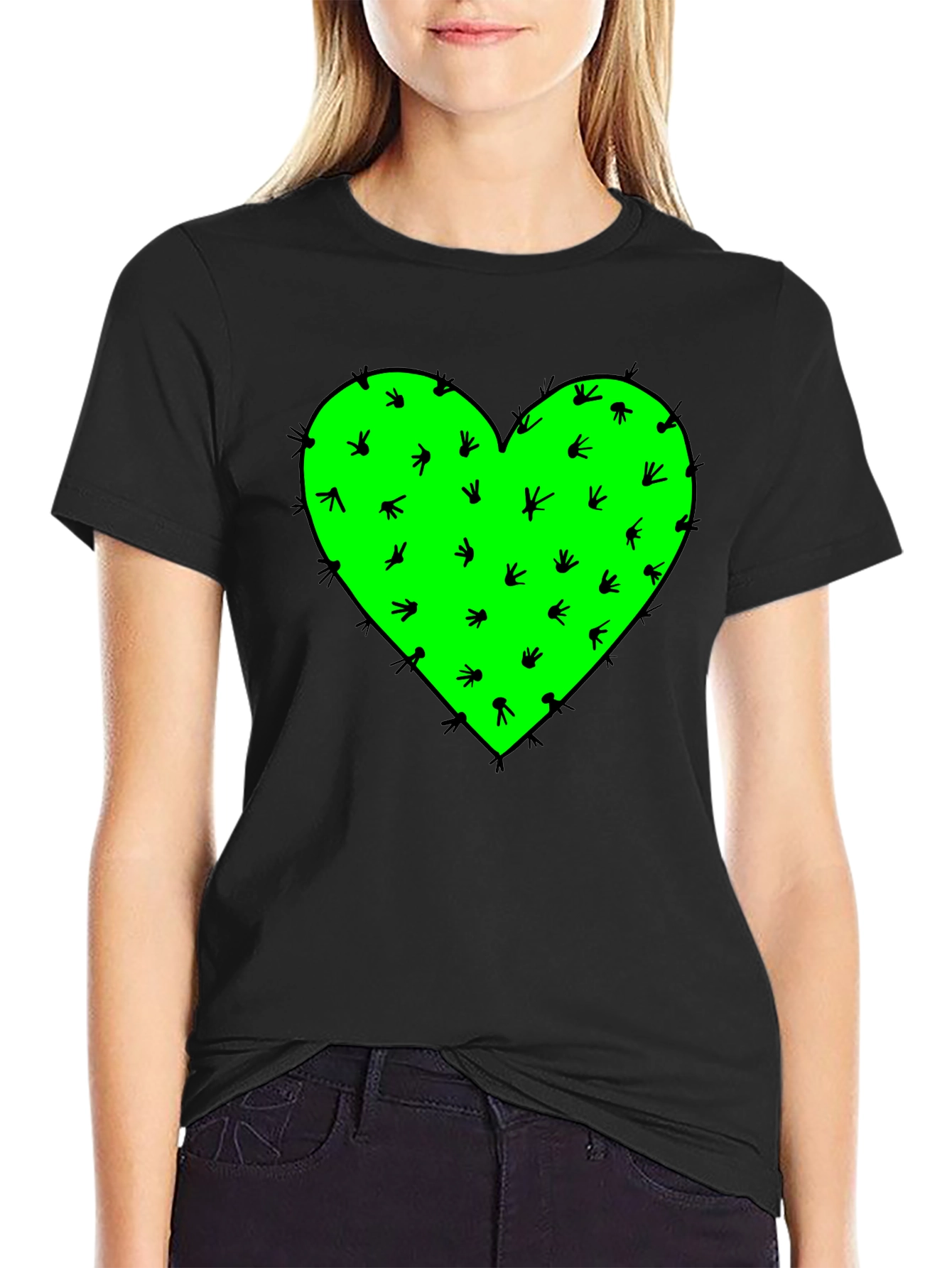Cactus Heart Graphic Tee - Prickly Love Shirt