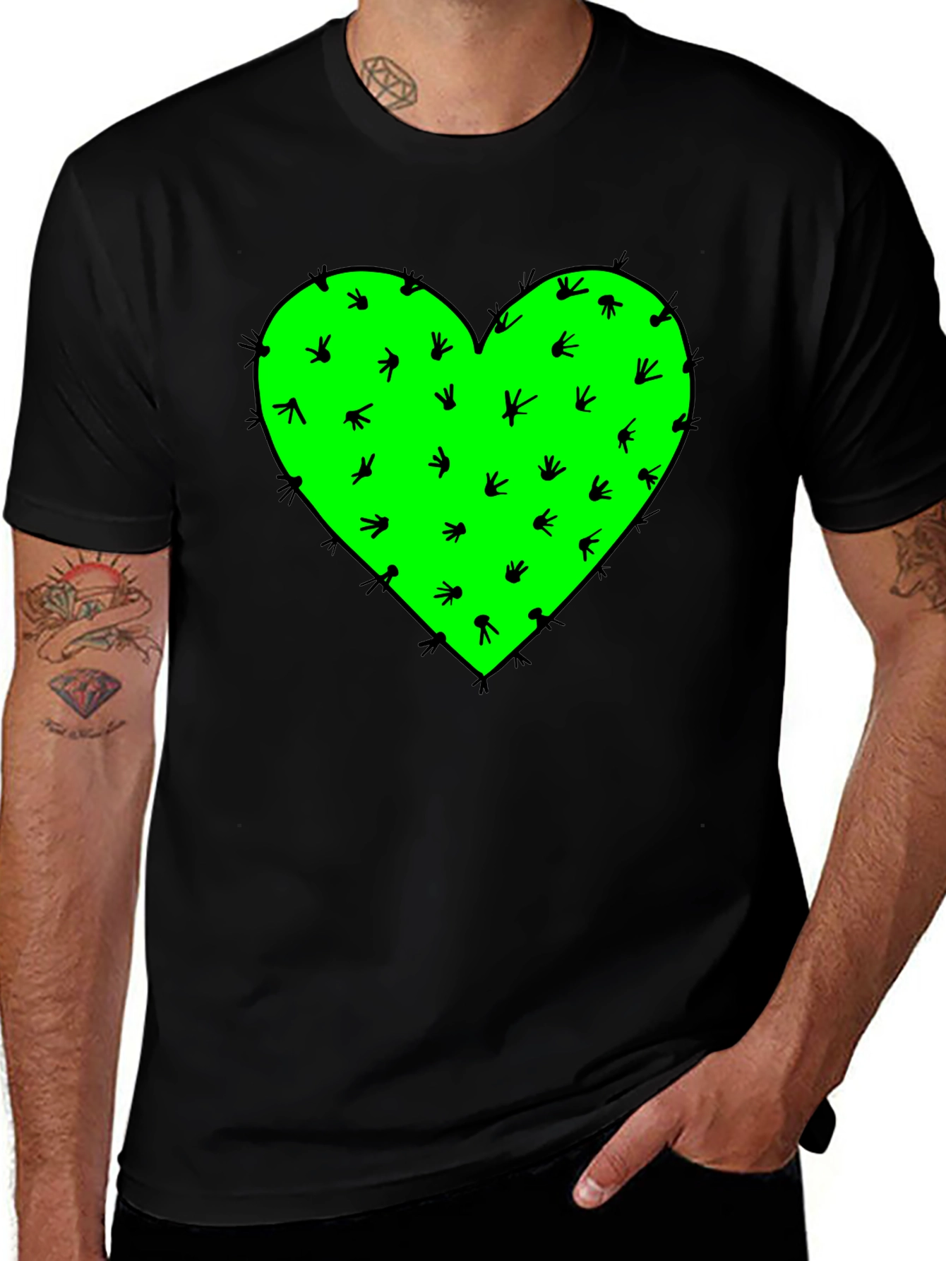 Cactus Heart Graphic Tee - Prickly Love Shirt
