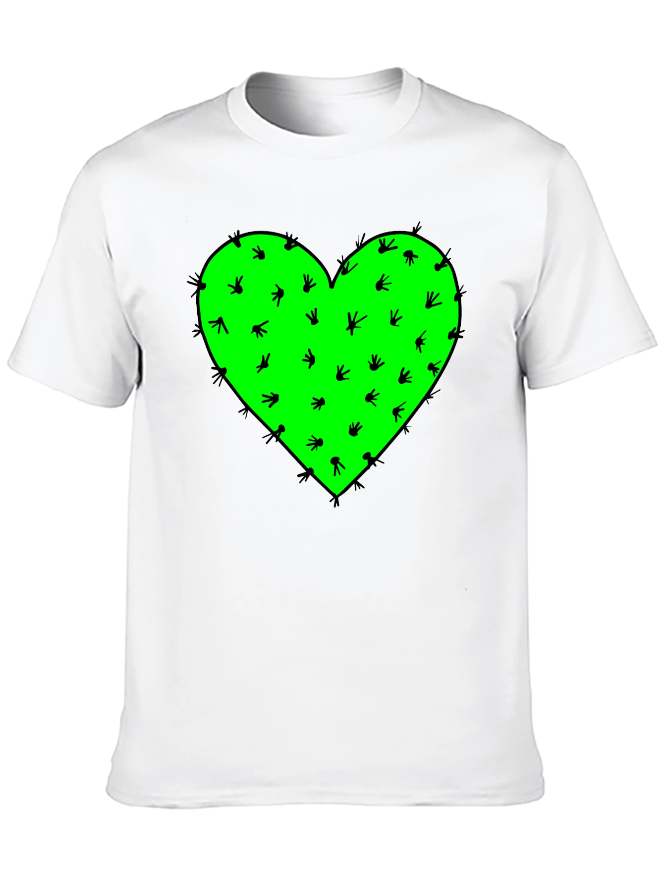 Cactus Heart Graphic Tee - Prickly Love Shirt