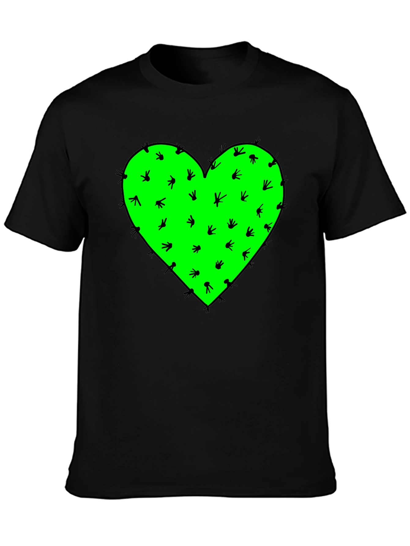 Cactus Heart Graphic Tee - Prickly Love Shirt