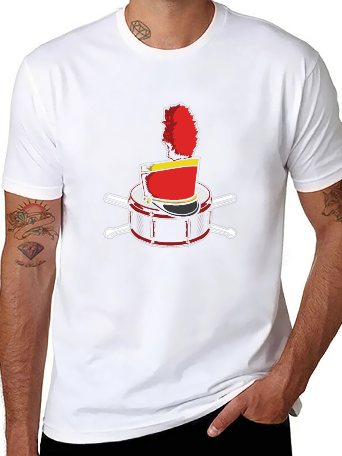 Band Drum & Hat Graphic Tee