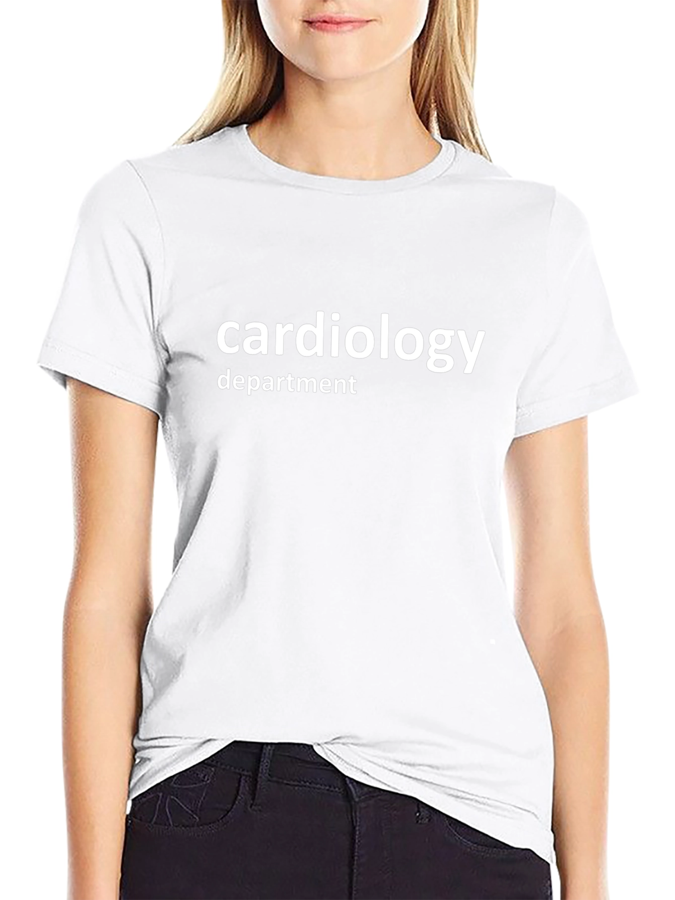 Cardiology Department T-Shirt Black Cotton Tee