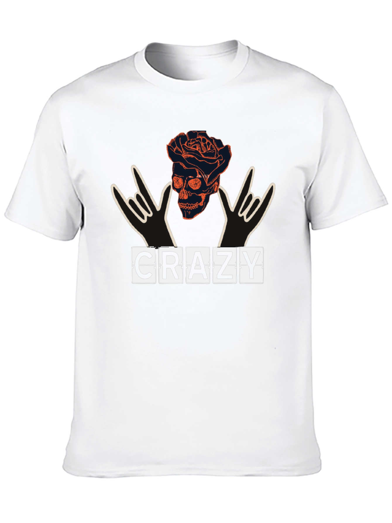 Crazy Skull & Roses Graphic Tee