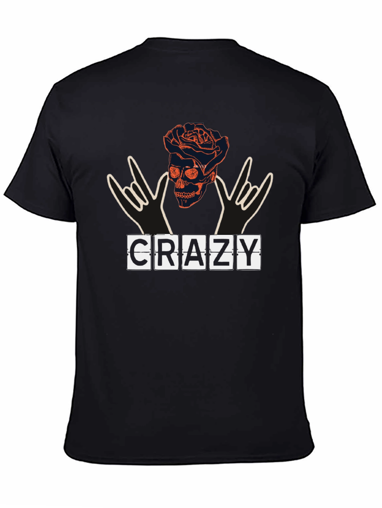 Crazy Skull & Roses Graphic Tee