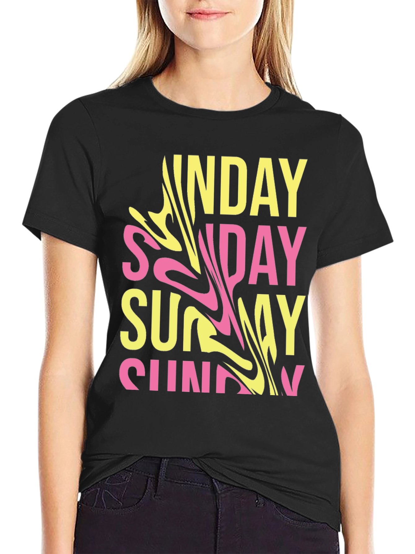 Trendy Sunday Graphic T-Shirt - Casual Wear