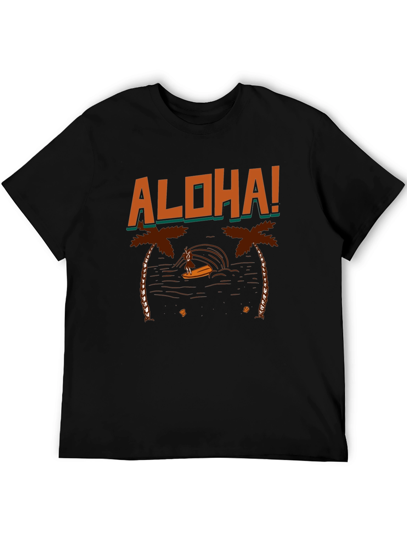Aloha Surfer Graphic Tee - Black
