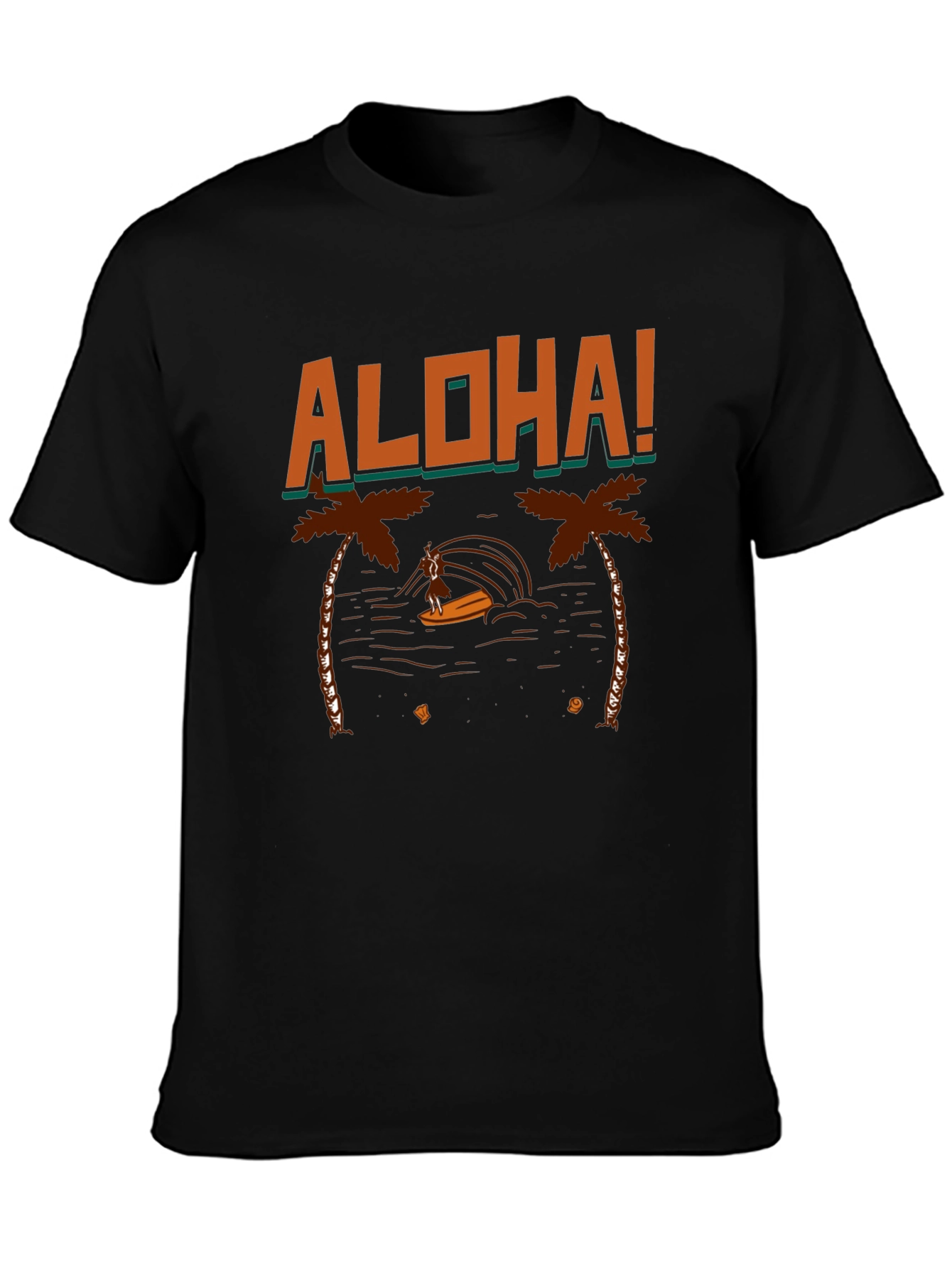 Aloha Surfer Graphic Tee - Black