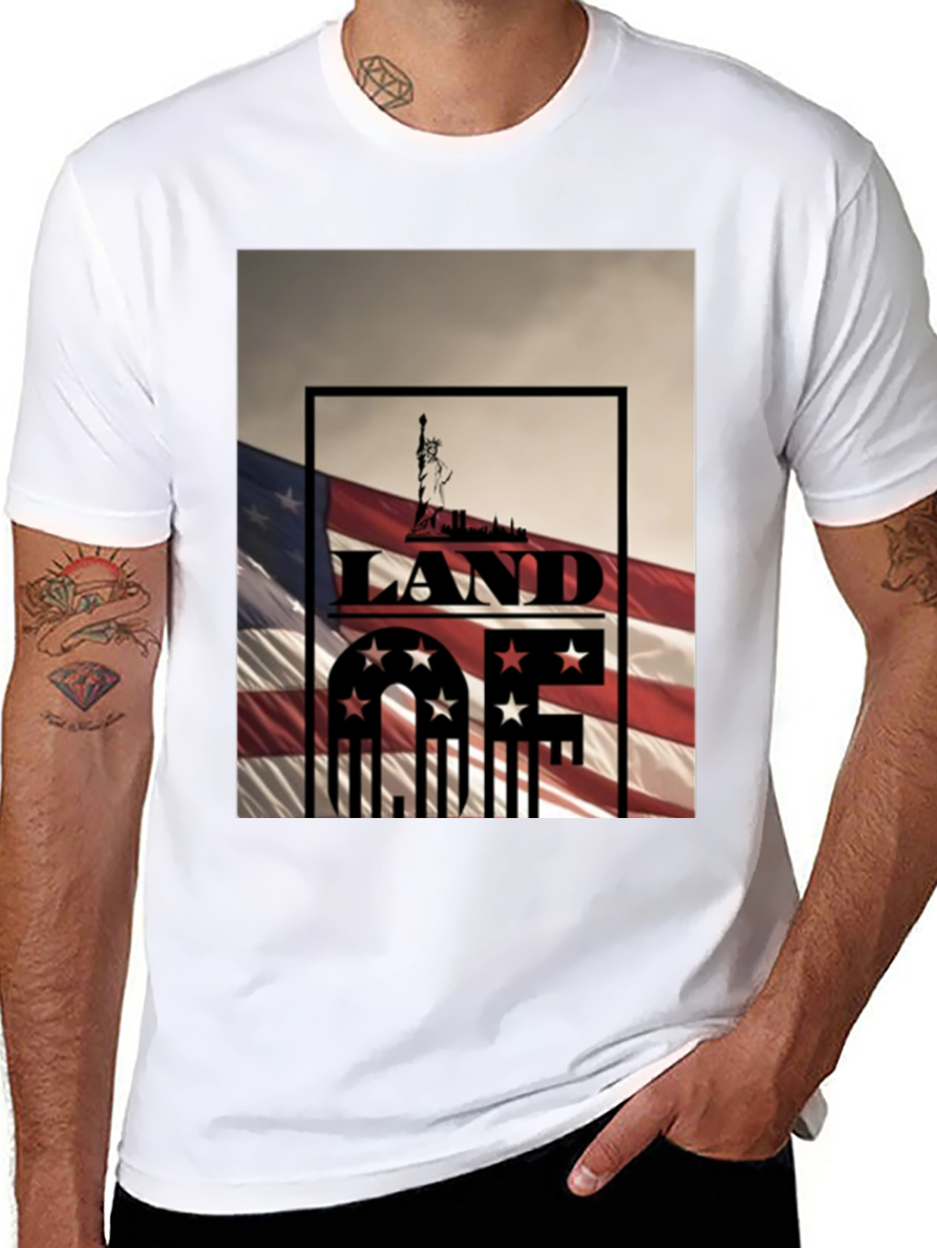 Land of the Free Patriotic Tee