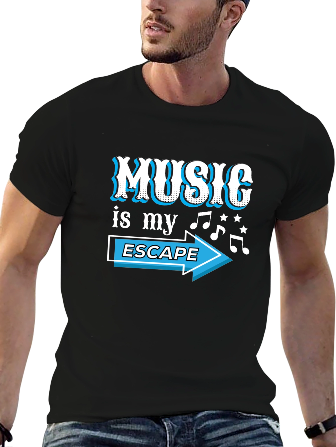 Music is My Escape Graphic T-Shirt
