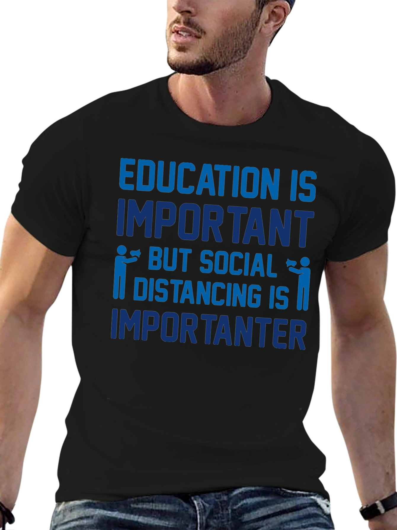 Education is Important Social Distancing T-Shirt