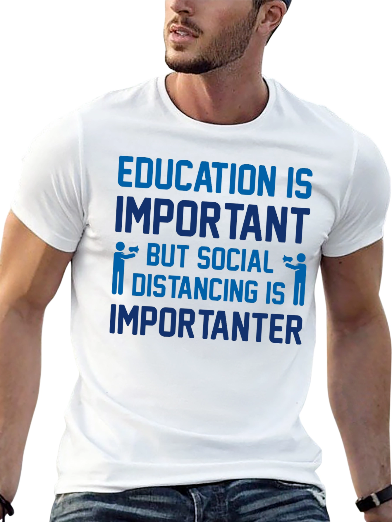 Education is Important Social Distancing T-Shirt