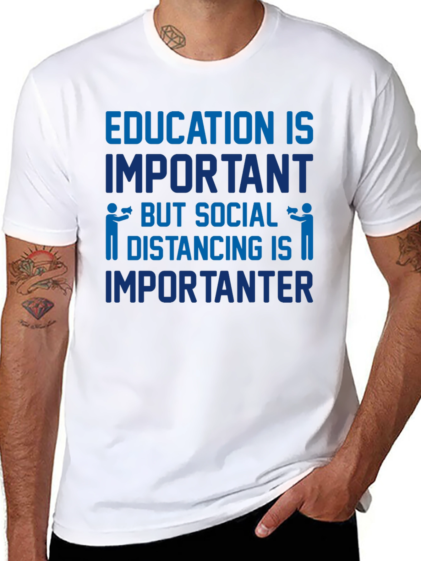 Education is Important Social Distancing T-Shirt