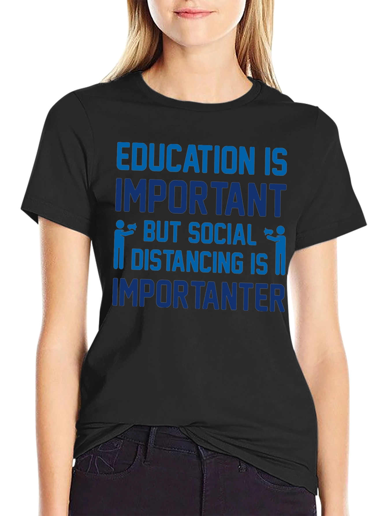 Education is Important Social Distancing T-Shirt