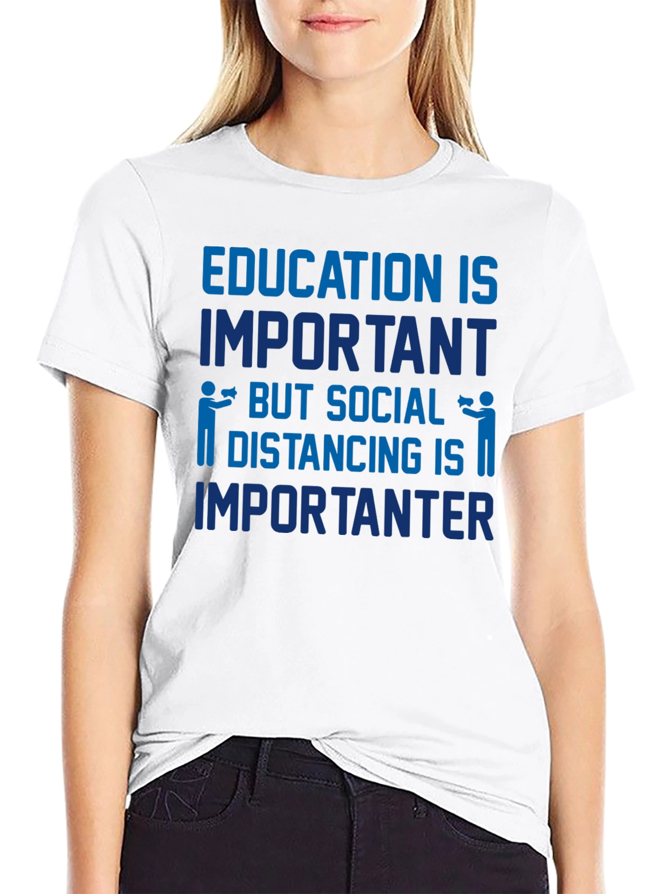 Education is Important Social Distancing T-Shirt