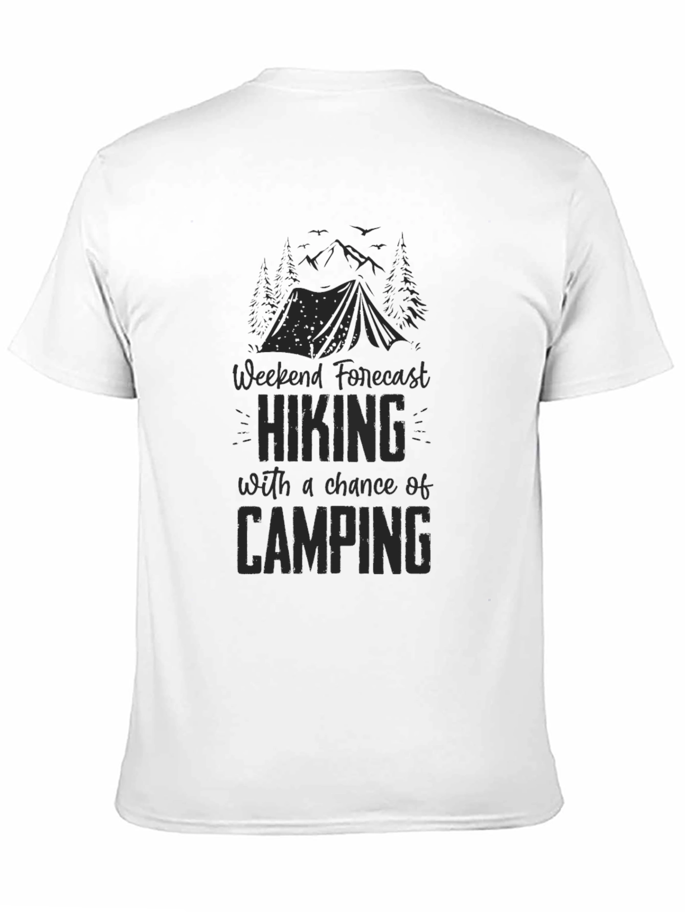 Hiking & Camping Forecast Graphic T-Shirt