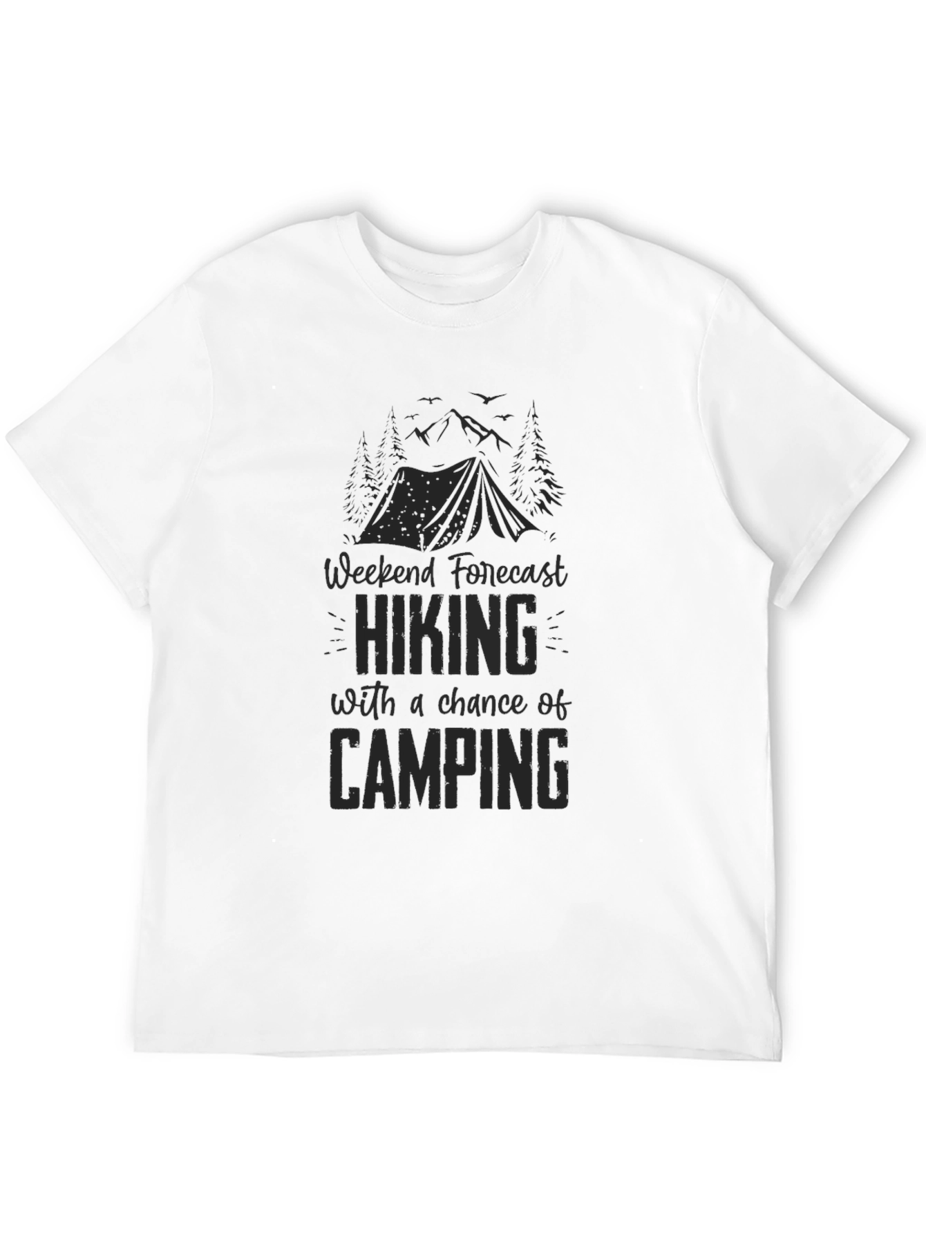 Hiking & Camping Forecast Graphic T-Shirt