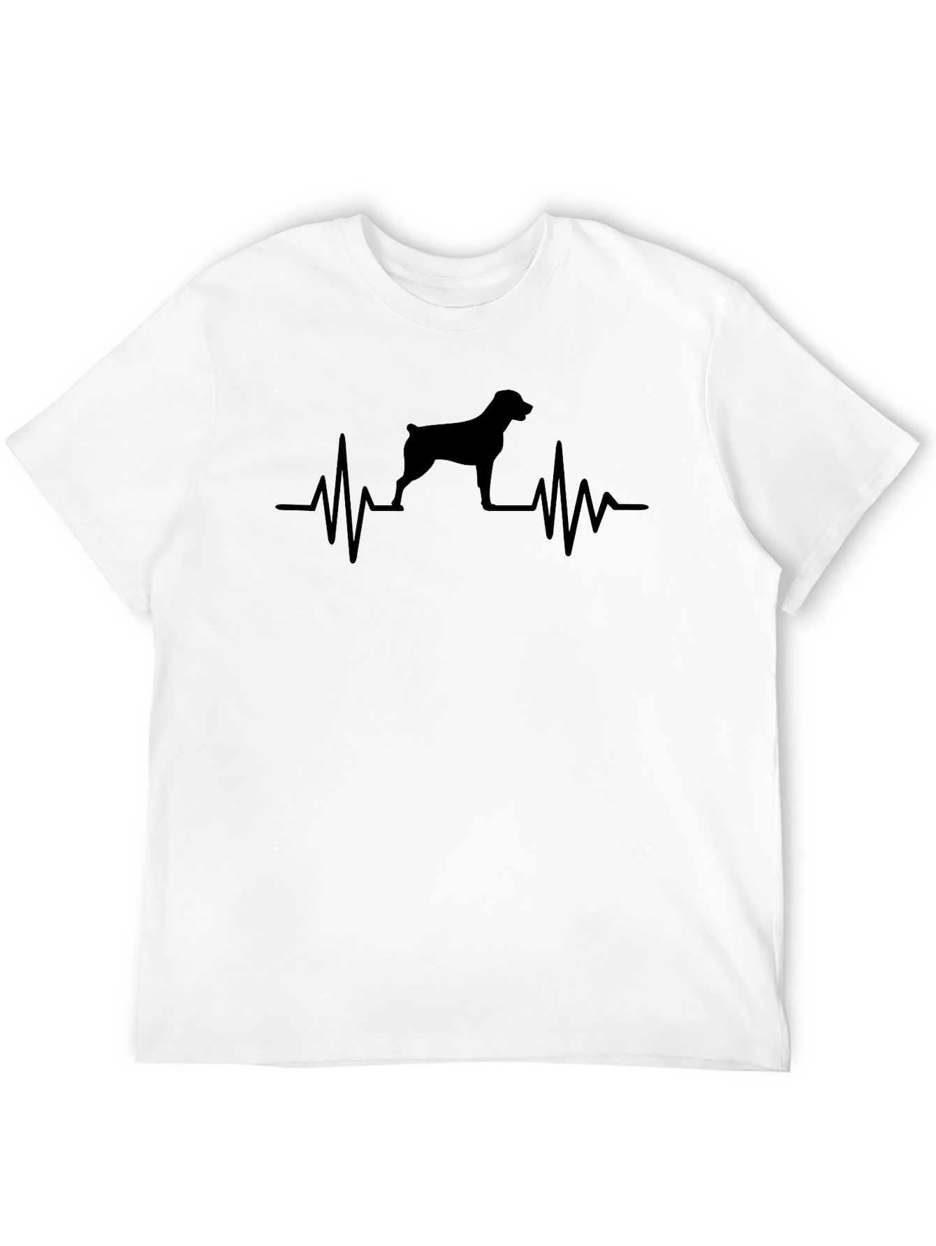 Dog Heartbeat T-Shirt - Black