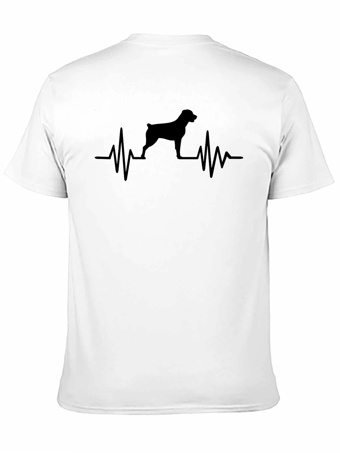 Dog Heartbeat T-Shirt - Black
