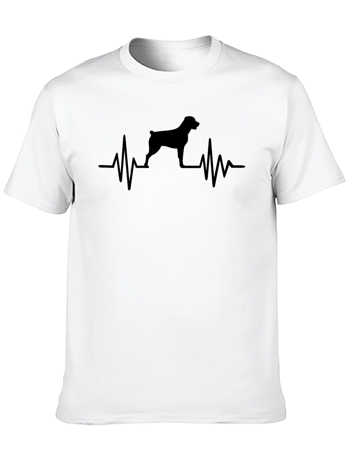 Dog Heartbeat T-Shirt - Black