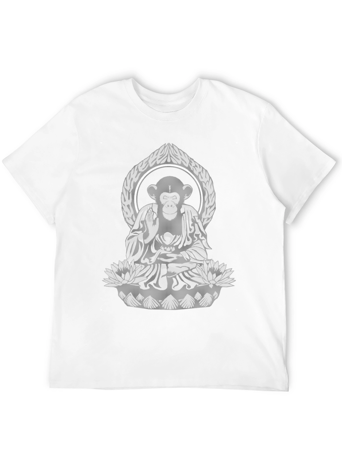 Zen Monkey Graphic Tee - Meditating Chimp T-Shirt