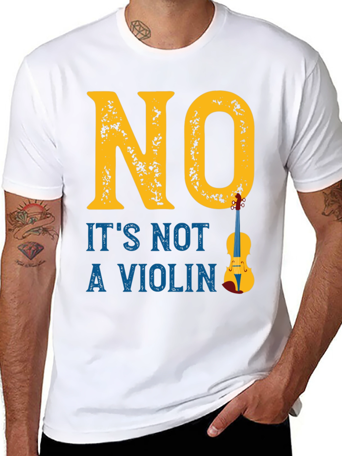 Funny Not a Violin T-Shirt Banjo Player Tee