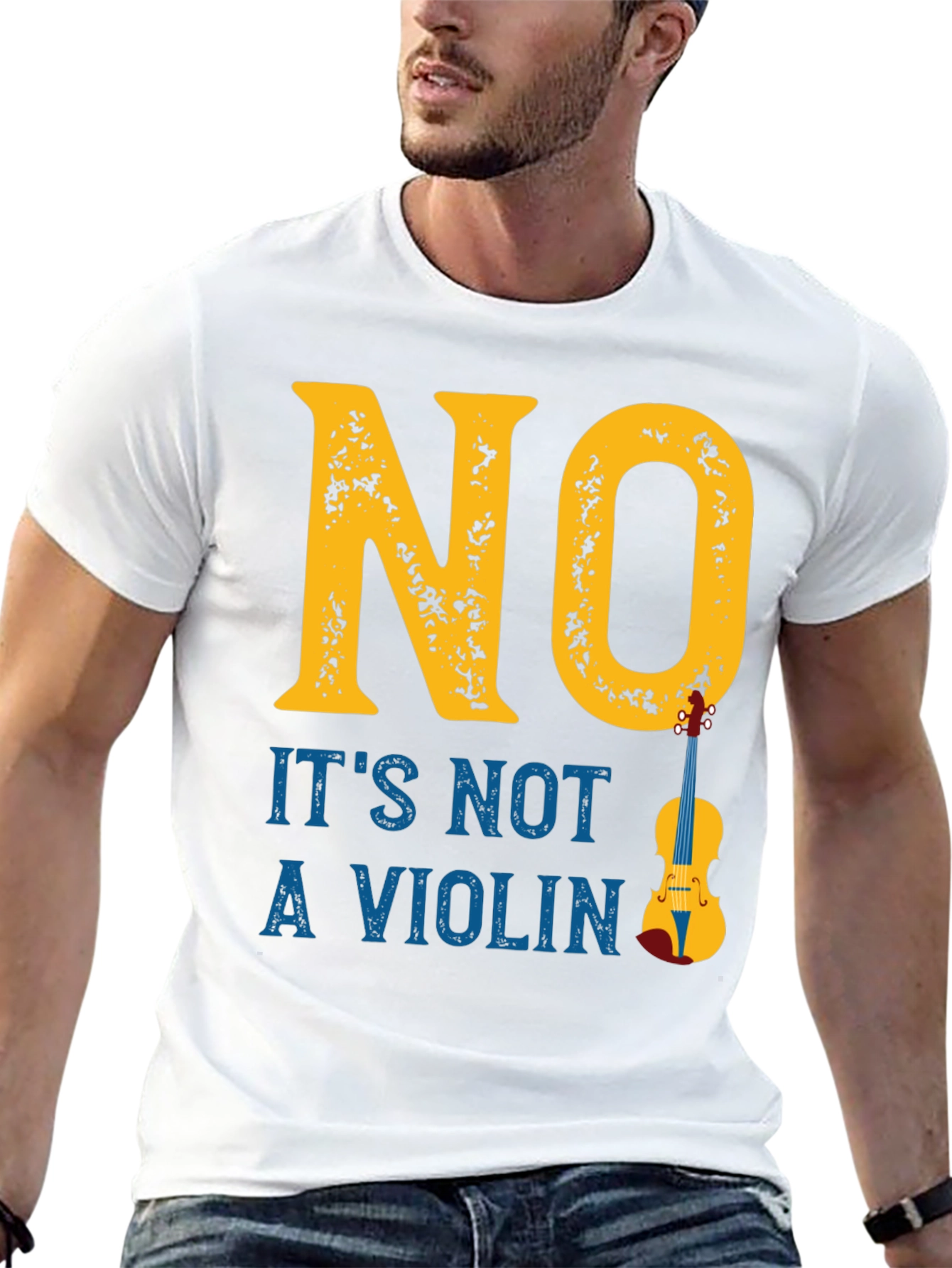 Funny Not a Violin T-Shirt Banjo Player Tee