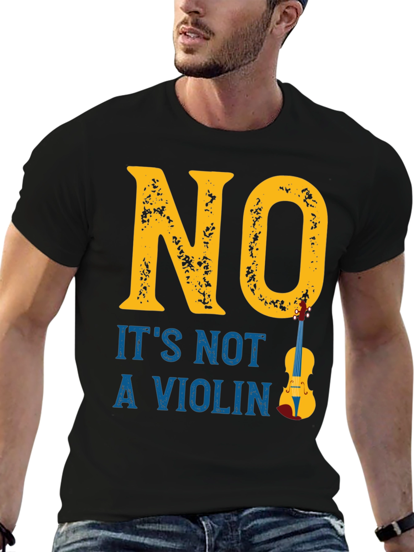 Funny Not a Violin T-Shirt Banjo Player Tee