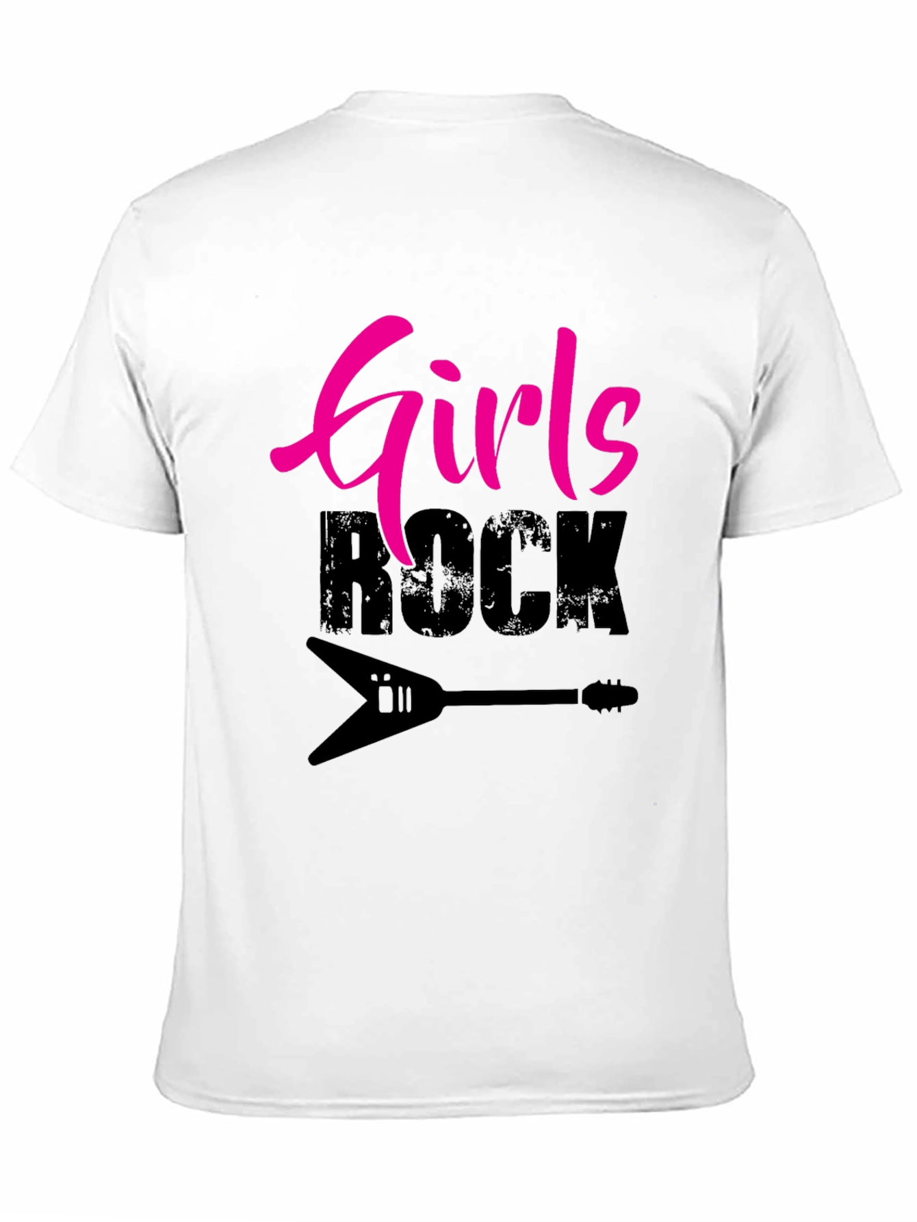 Girls Rock Guitar T-Shirt - Black