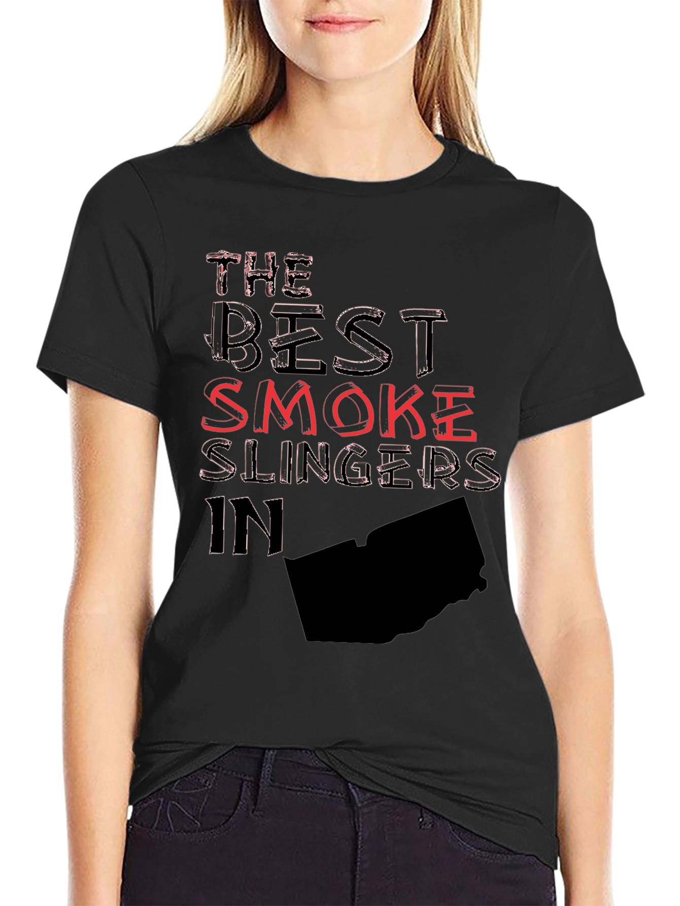 The Best Smoke Slingers Graphic Tee - Black