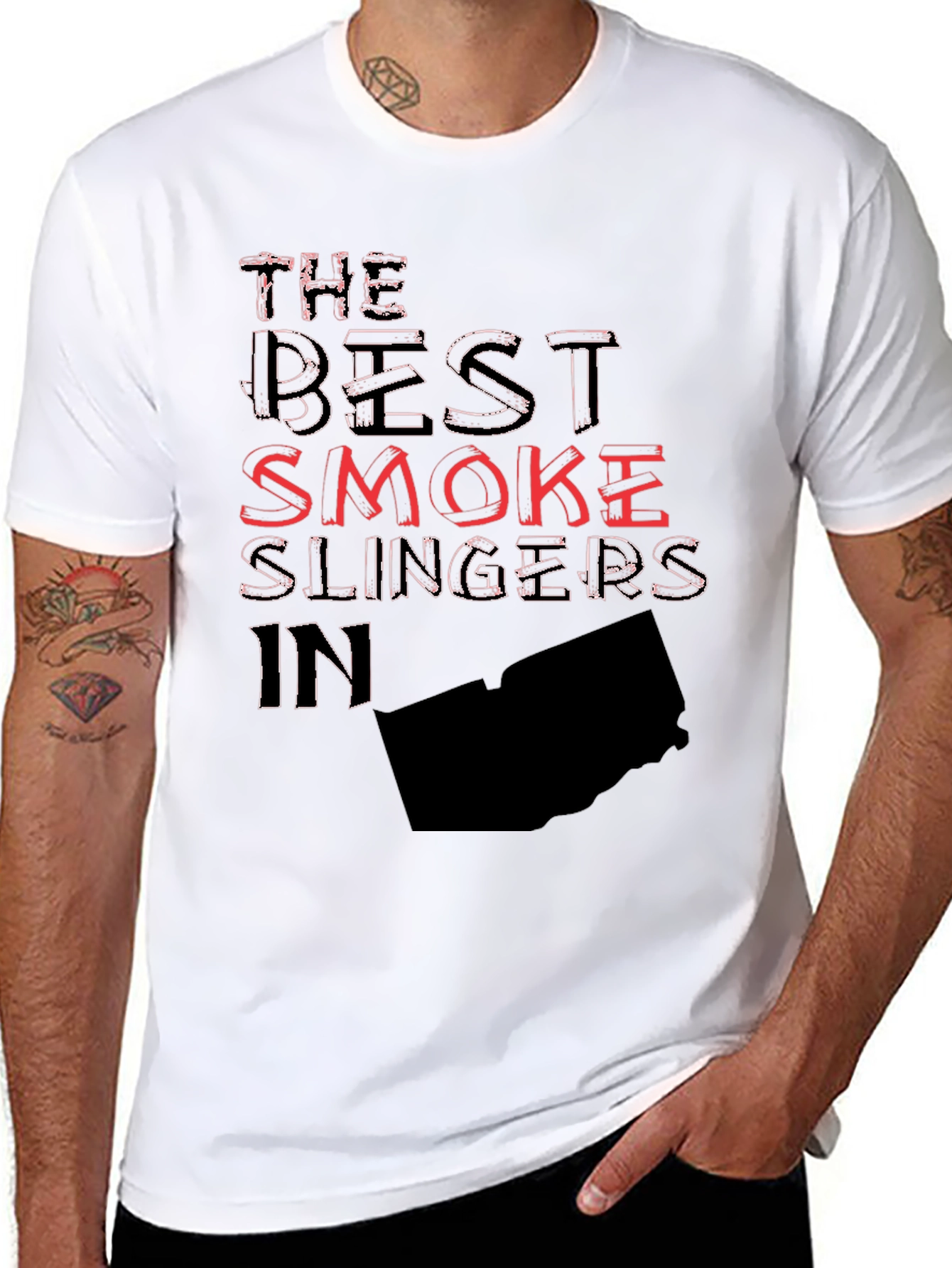 The Best Smoke Slingers Graphic Tee - Black