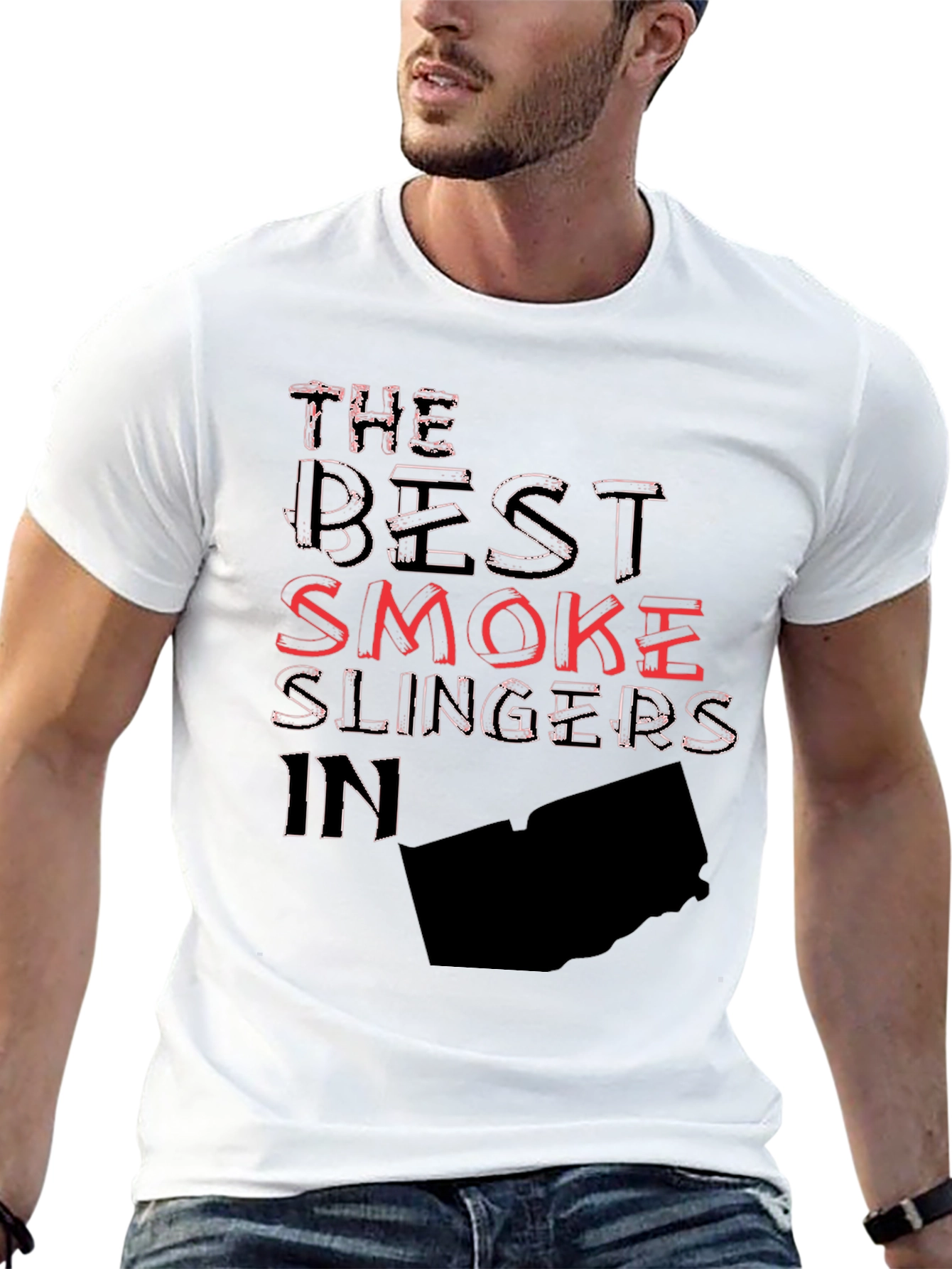 The Best Smoke Slingers Graphic Tee - Black