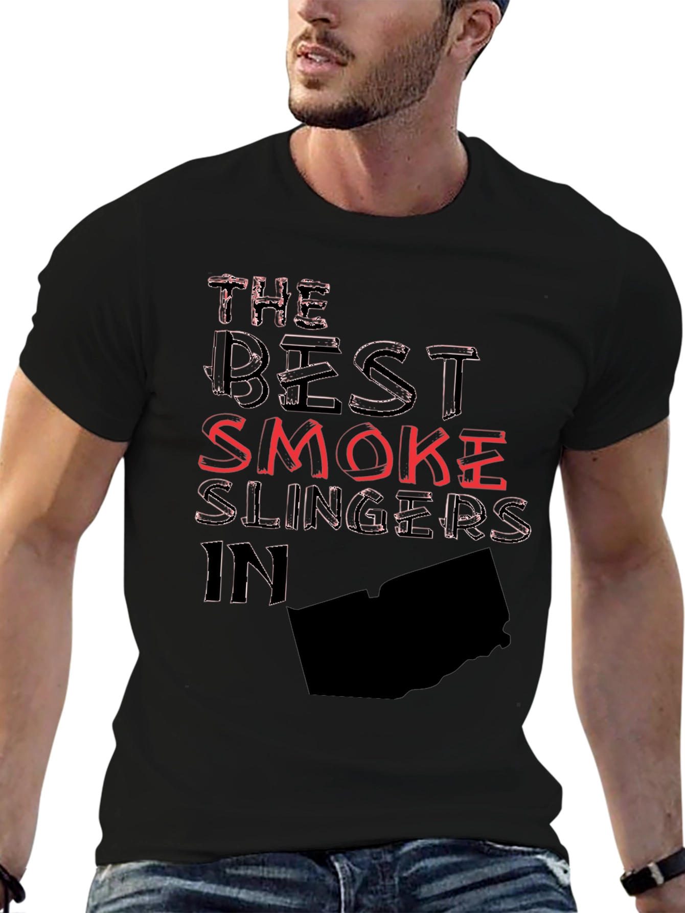 The Best Smoke Slingers Graphic Tee - Black