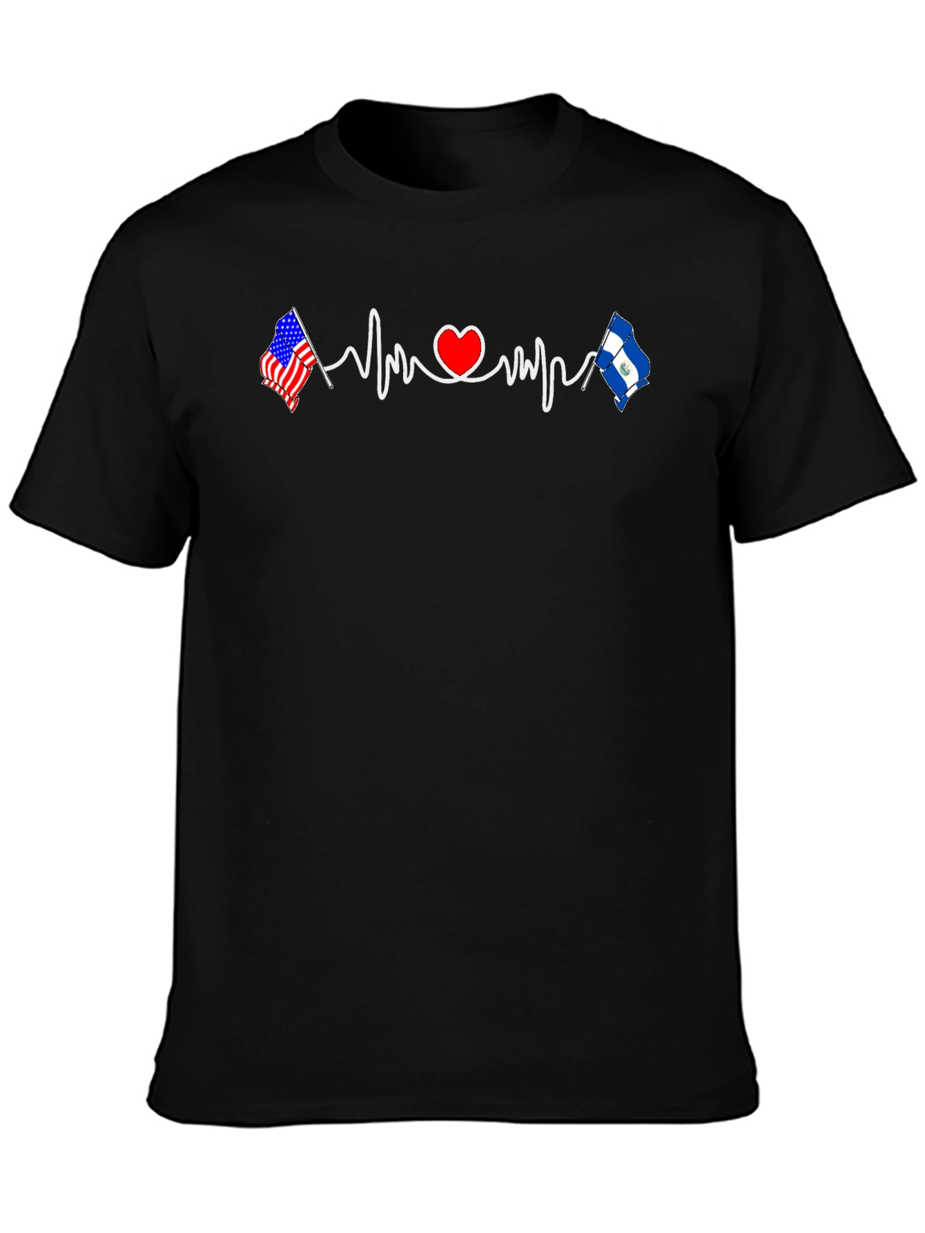 USA El Salvador Heartbeat T-Shirt