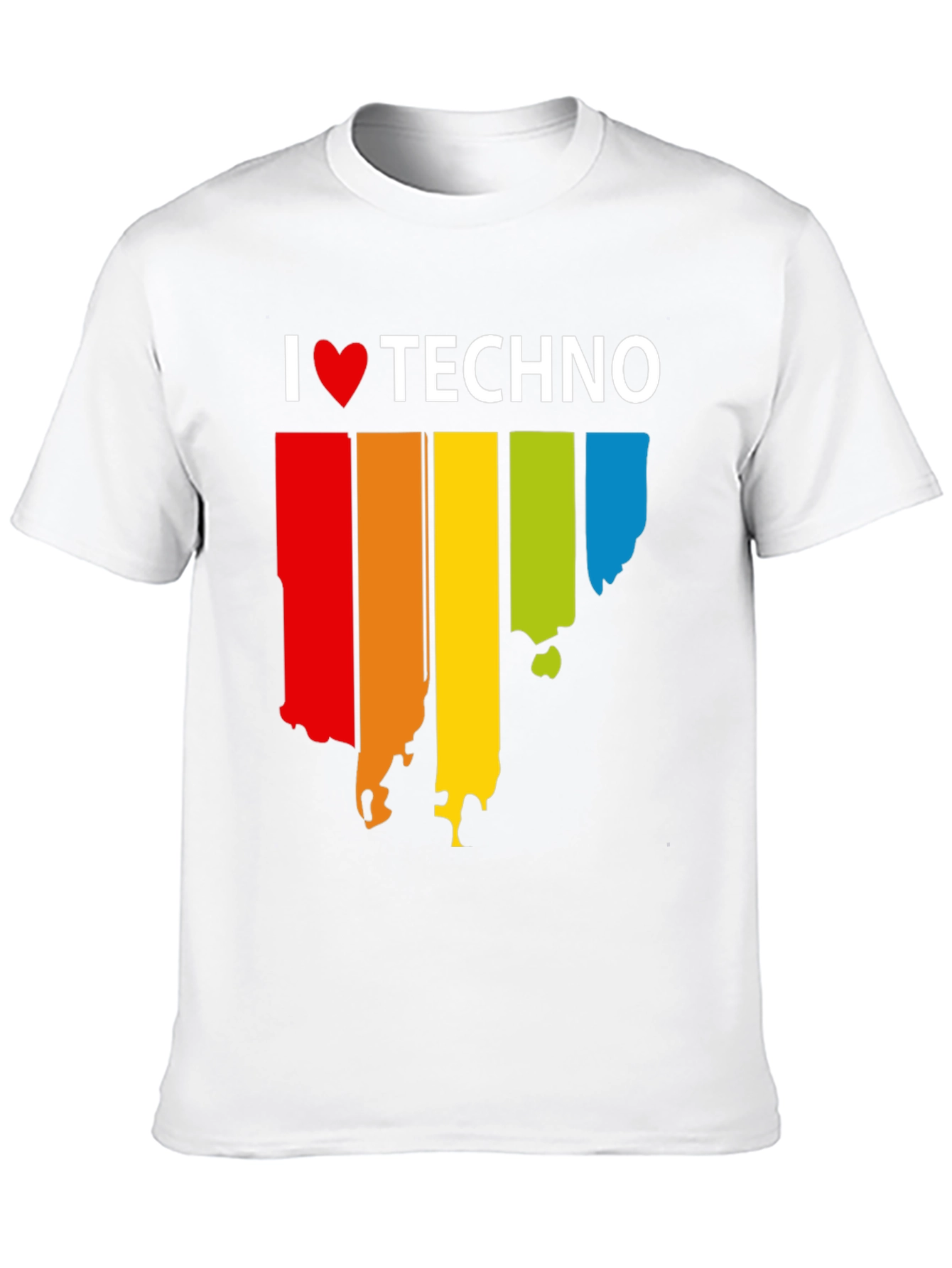 I Love Techno Rainbow T-Shirt | Music Lover Tee