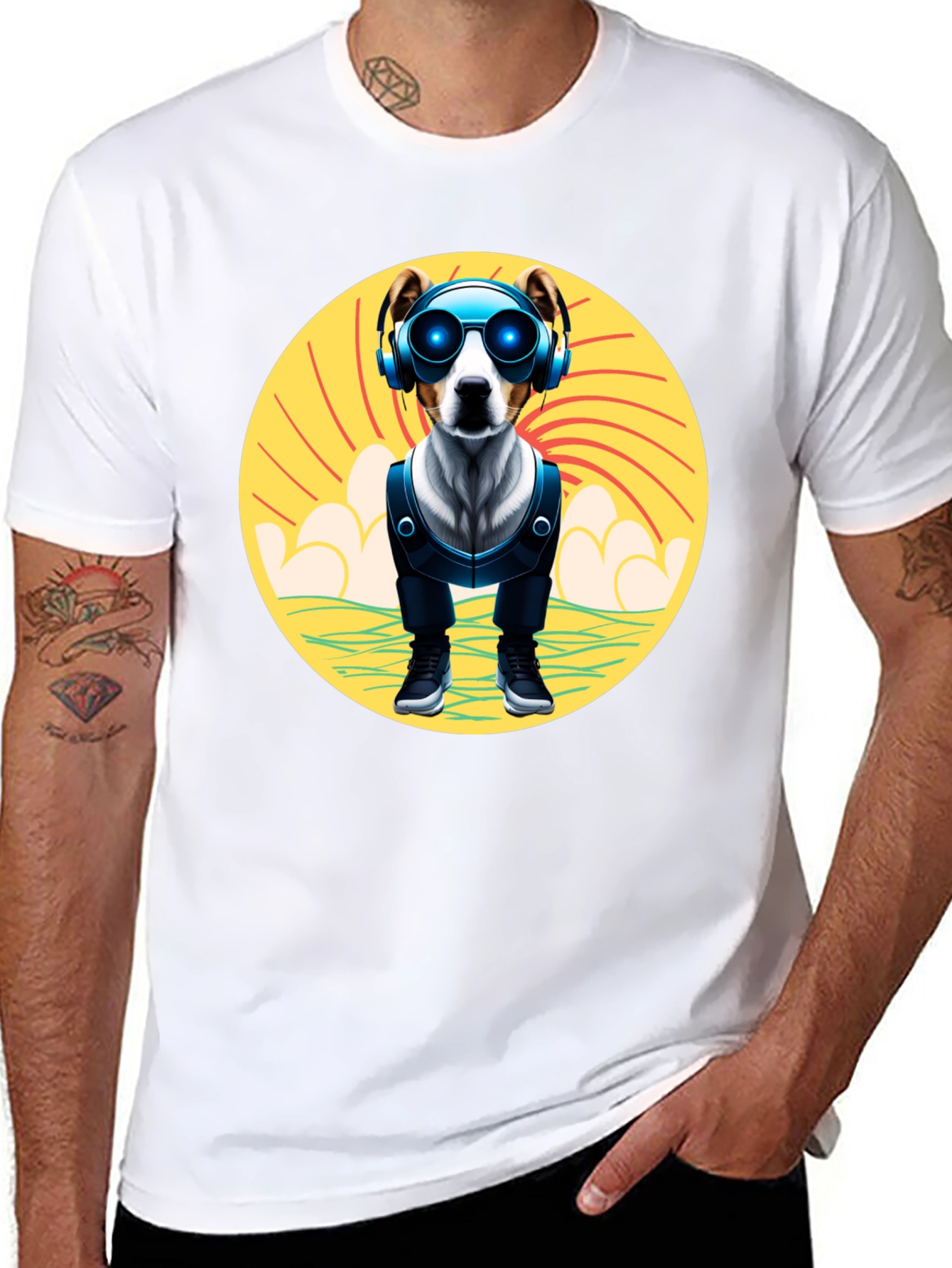 Dog DJ T-Shirt: Cool Pup with Headphones