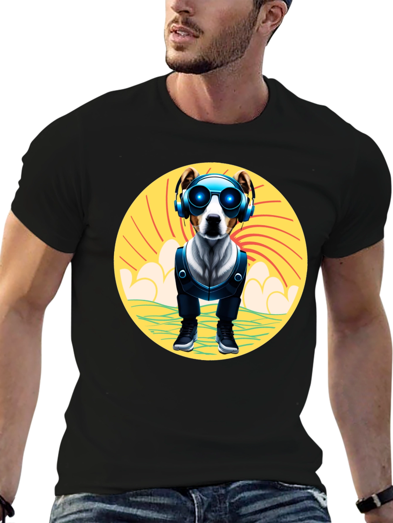 Dog DJ T-Shirt: Cool Pup with Headphones