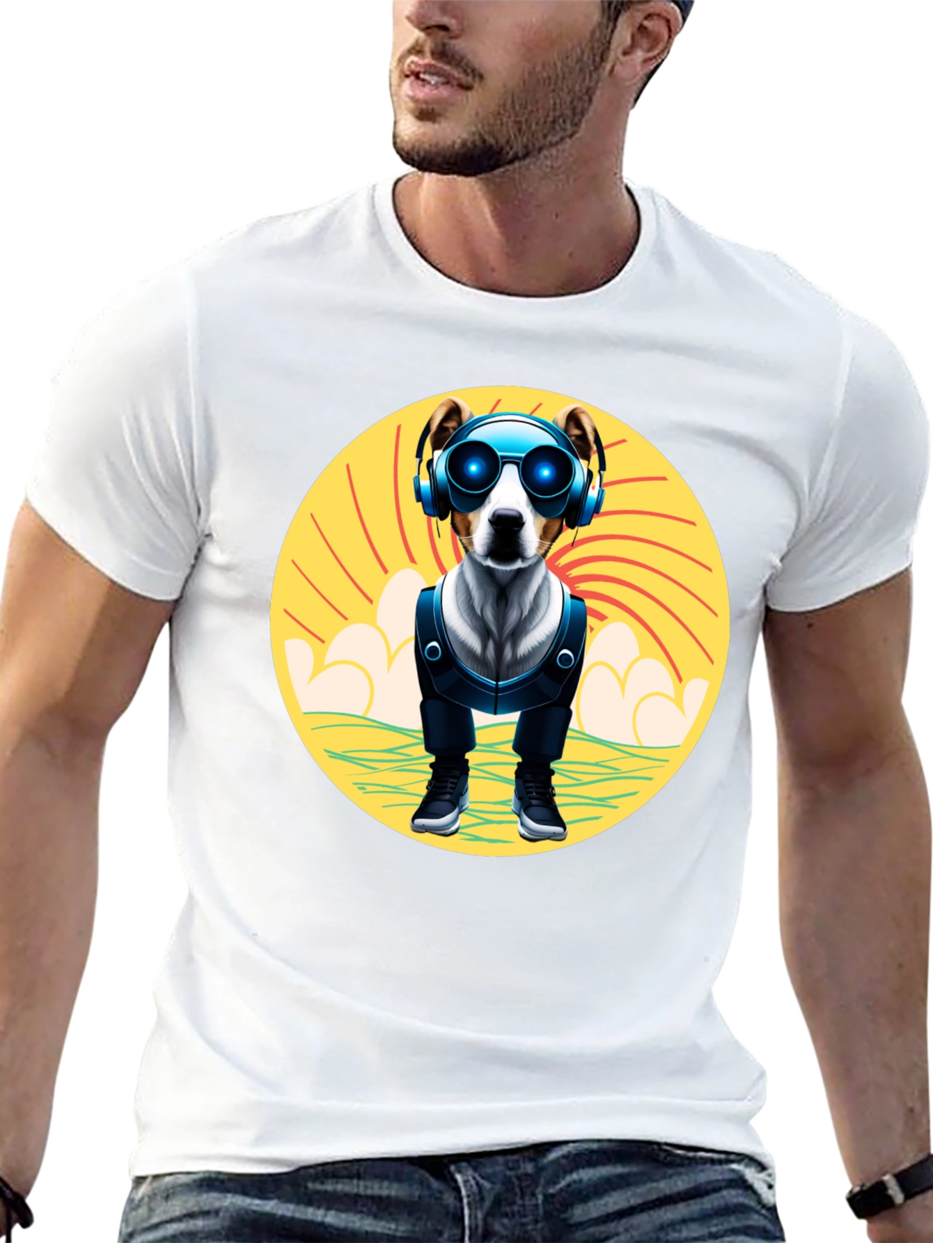 Dog DJ T-Shirt: Cool Pup with Headphones