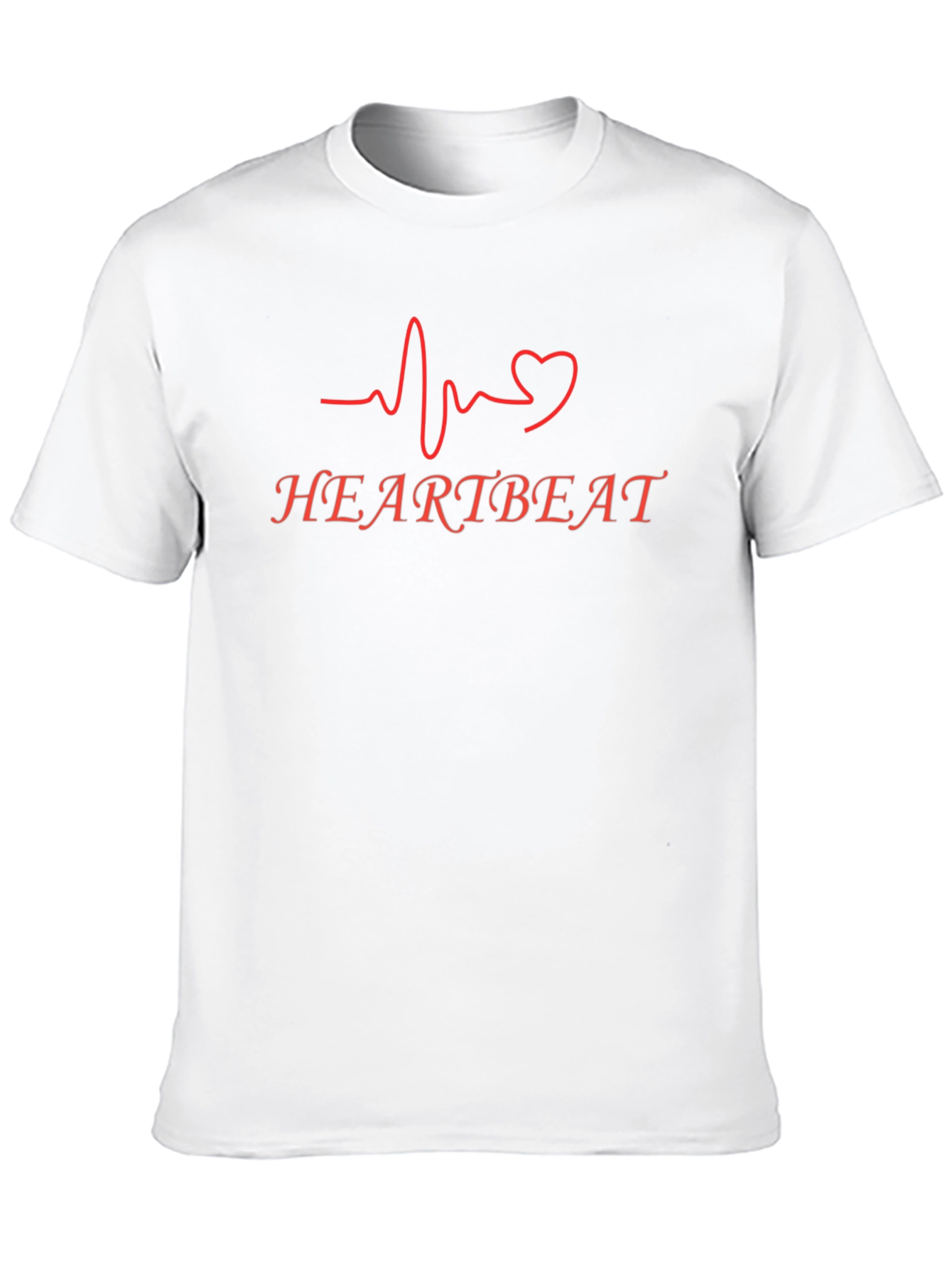 Heartbeat Graphic Tee - Black Cotton T-Shirt