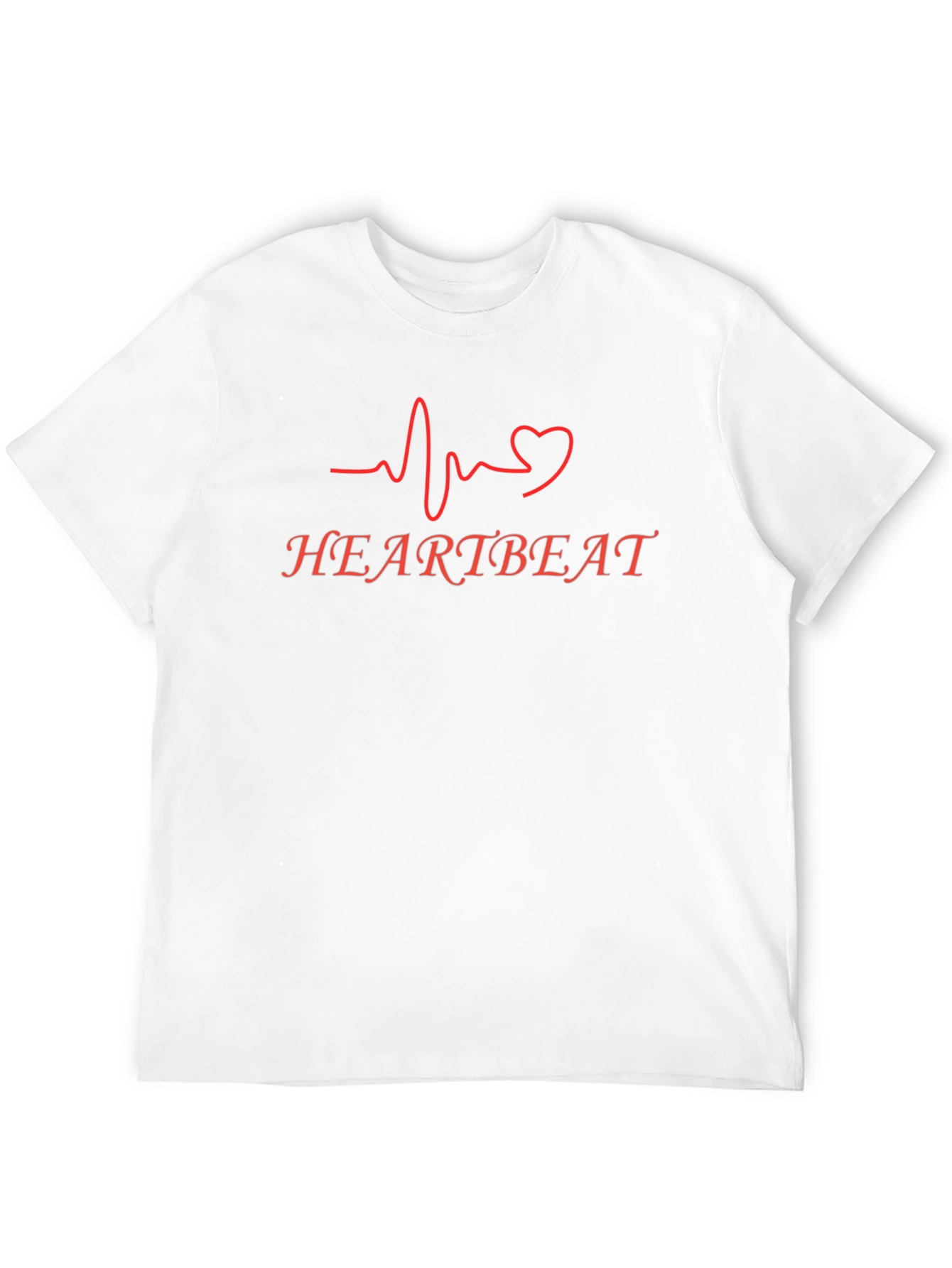 Heartbeat Graphic Tee - Black Cotton T-Shirt