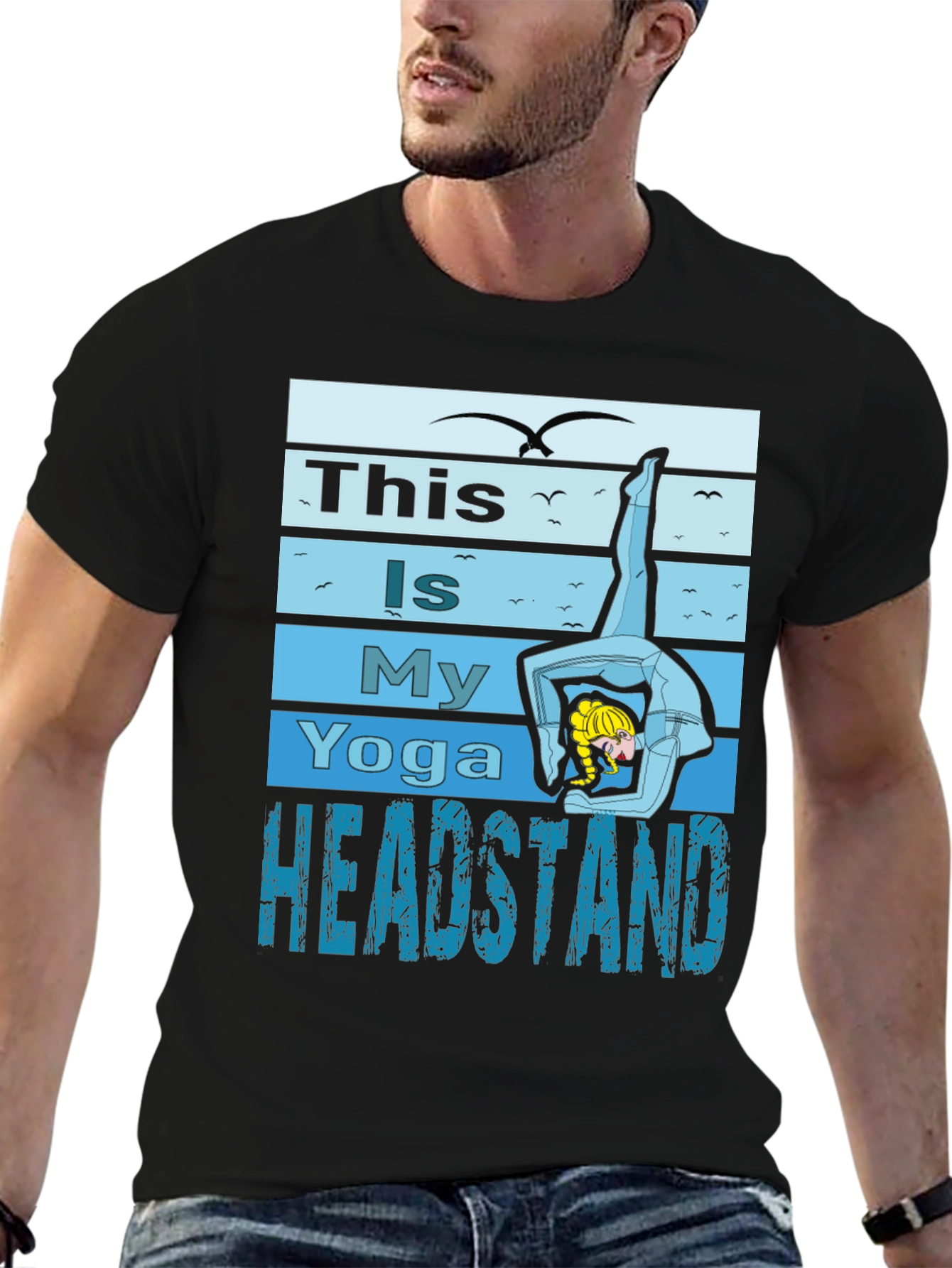 Yoga Headstand Graphic T-Shirt