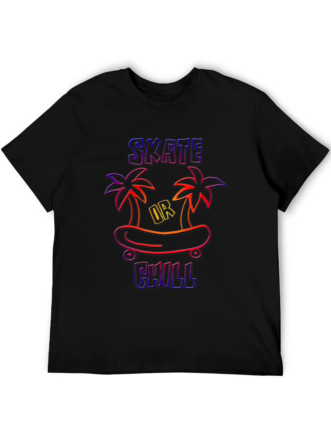 Skate or Chill T-Shirt - Tropical Vibe