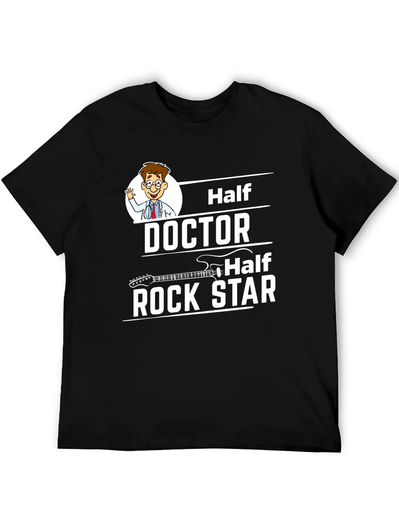 Half Doctor Half Rock Star Graphic Tee