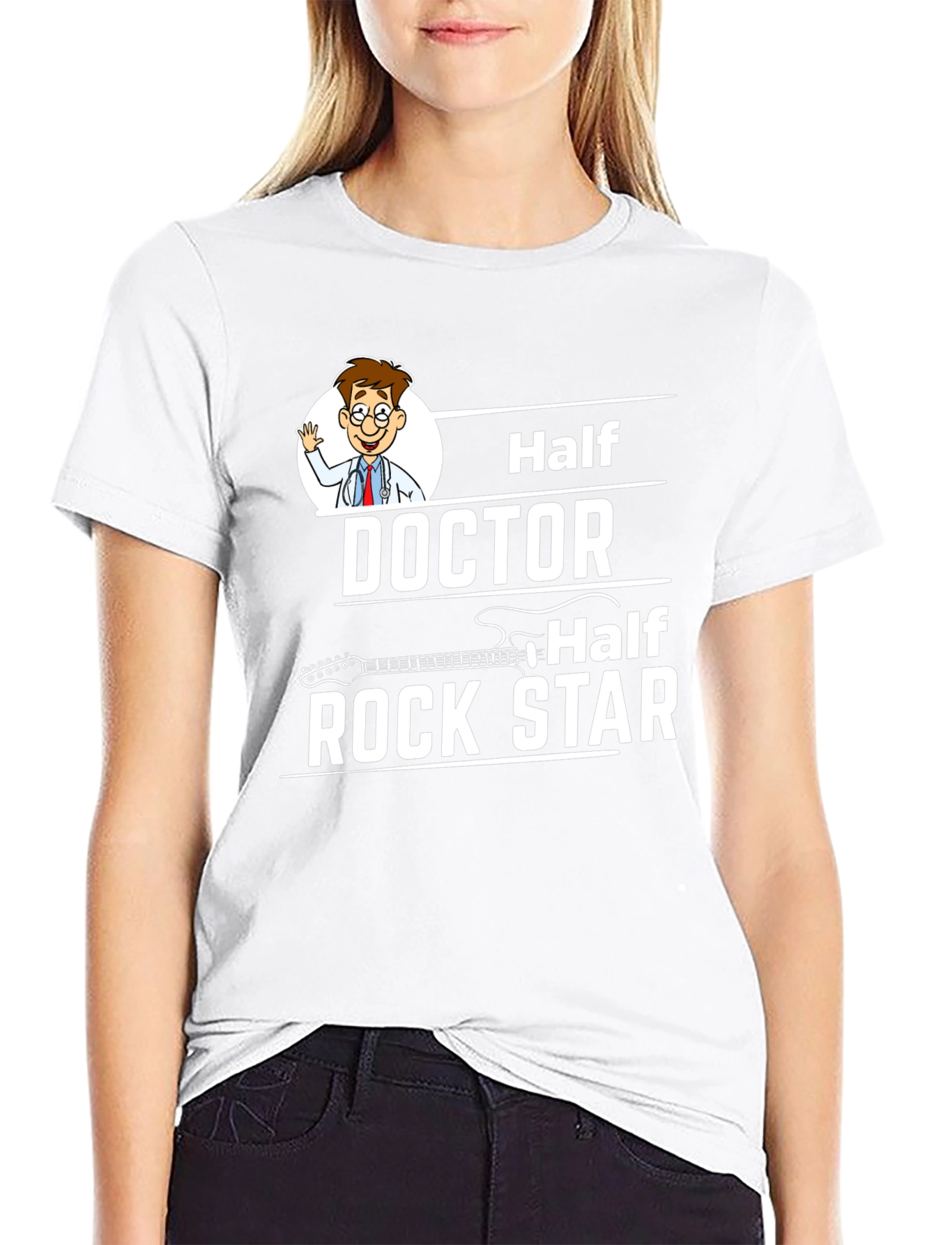Half Doctor Half Rock Star Graphic Tee